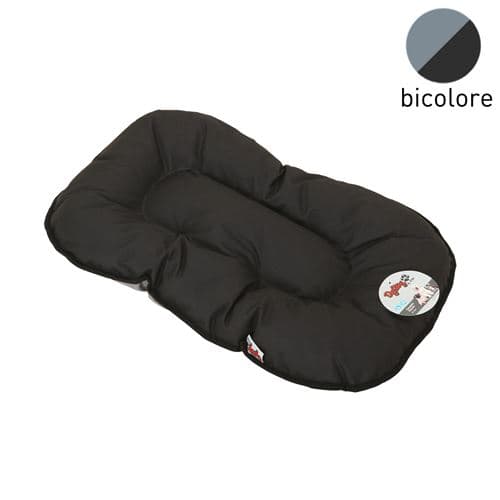 coussin flocon 77cm bicolore noir/gris